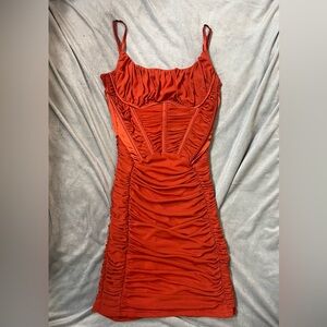 Orange Corset Dress Size Small
